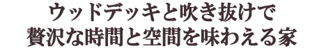 豊橋市のウッドデッキと吹き抜けがある家